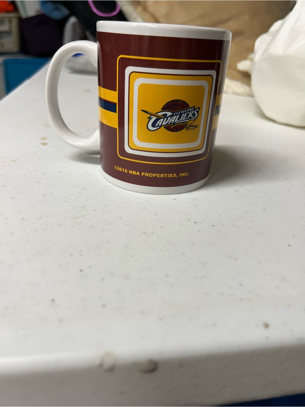NBA Cleveland Cavaliers Maroon and Yellow Team Ceramic Mug